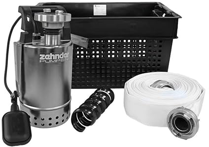 ZEHNDER Flutset-Edelstahlpumpe E-ZW 65 A inklusive Rückschlagklappe- Schwimmer und Befestigungsklammer