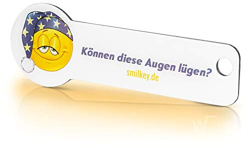 Einkaufswagenlöser Können Diese Augen lügen/Schlüsselanhänger Einkaufschip mit Schlüsselfundservice/Abziehbarer Einkaufswagenchip Metall, Chip Einkaufswagen, Key Finder / 1 Stück