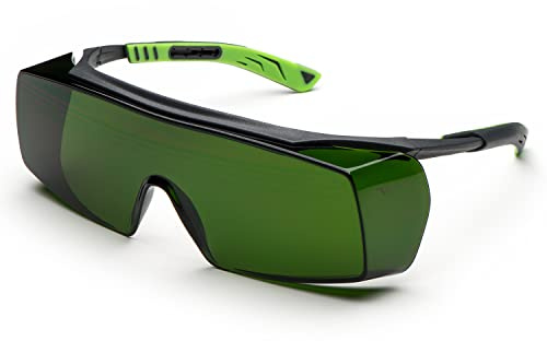 Univet 5X7.01.11.30 Überbrille 5X7 mit grünem IR3 Glas in dunkelgrau