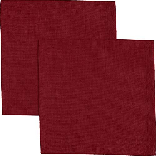 Erwin Müller Serviette, Stoffserviette 2er-Pack Uni, Madrid weinrot Größe 40x40 cm - angenehme, weich fließende Qualität, mit hochwirksamer Fleckschutzausrüstung, bügelleicht