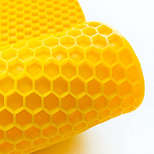 Sottopentola in silicone Tappetino multiuso per asciugatura Sottopentola resistente al calore fino a 464 ° F, presina, impermeabile, (set di 2) antiscivolo, flessibile, durevole (Giallo)