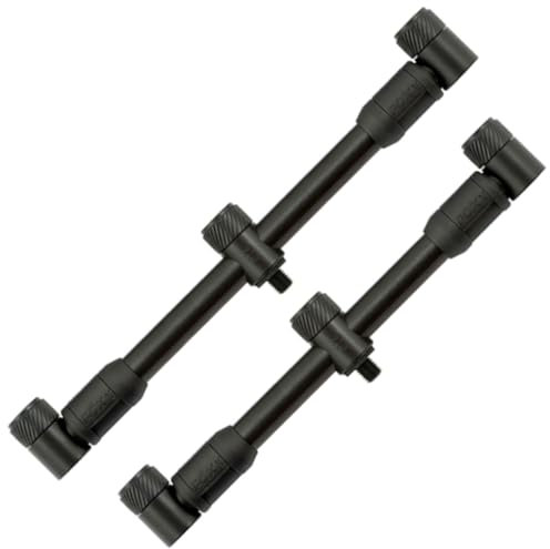 Fox Rutenauflagen für Karpfenruten zum Karpfenangeln Black Label QR Buzzer Bar 3 Rod Adjustable XL