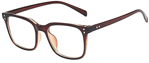 Jcerki Myopia Glasses -1.50 Nearsighted Distance Glasses Brown Frame Unisex