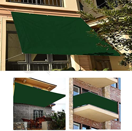 Voile d'ombrage de Jardin étanche 0,8 x 9 m avec auvent de Voile d'ombrage en Corde Gratuite pour auvent de terrasse de Jardin avec Cordes gratuites Triangle Rectangle carré, Vert