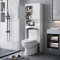 Bealife Meuble de Rangement WC avec 2 Portes et Étagères Réglables, Étagère de Toilettes sur Pied avec Compartiments Ouverts - Blanc