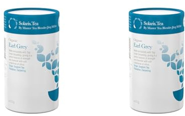 Solaris Tea Organic Loose Whole Leaf Earl Grey 100 g (Pack of 2)