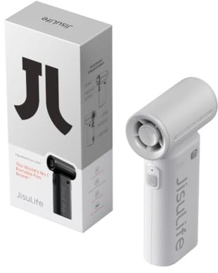 JISULIFE Tragbarer Handventilator – Turbo Luftstrom, Bis 12 Stunden Akku