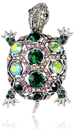 Vintage-Schildkröten-Brosche für Damen und Mädchen, Strass, Zirkonia, Anstecknadel, Anstecknadel, Anstecknadel, Hochzeitsbankett, für Kleidung, Hut, Tasche, Zubehör, Schmuck, Geschenke, Tochter