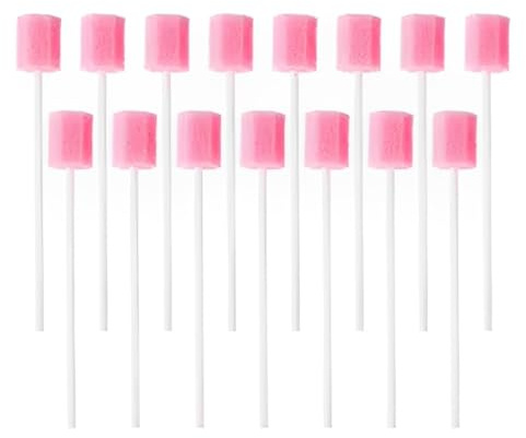 EIHI 60Stk Mundpflegestäbchen Neutral Mundstäbchen Mundschwamm Einweg Steriler Wattestäbchen für Mundpflege Mundhygiene Einzeln Verpackt