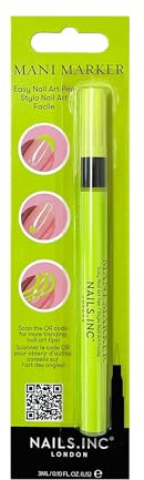 Nails Inc - MANI MARKER GREEN NEON Nail Art Pen - Präziser Nageldesign-Stift in Neon-Grün - Vegan, Tierversuchsfrei & Einfach Anzuwenden - Ideal für DIY-Nail Art - Perfekte Maniküre