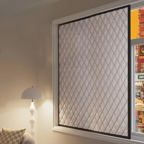 Cortinas para Ventanas Aislante Térmico, Cortina Algodón Aislamiento Térmico Dormitorio, Cortina Acústica Privacidad Apagón, Kits De Aislamiento De Ventanas para Invierno