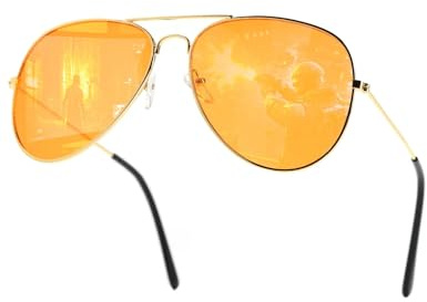 VUEECLAT 98% Orange Blaulichtfilter Brille Herren/Damen,Retro Blaulicht Brille Leichtgewichtige,Gaming/Computer/Schlafbrille Brille Mit Augenstress-Reduzierung Und Schlafverbesserung