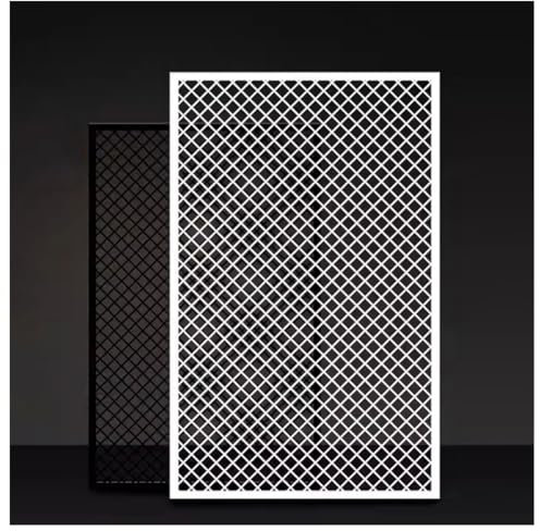Panneau Grillagé, Panneau De Plafond Décoratif, Présentoir Mural, Cloison Grillagée, Robuste, Métal, Autoportant, Vente Au Détail, Salons Professionnels, Organisation De Garages, Placards(White-B,90x1