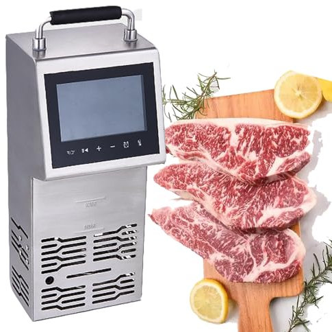 XCSCUK Cuiseur de précision sous Vide 2000W,Cuiseur Professionnel sous Vide avec circulateurs à Immersion en Acier Inoxydable,pour Salle à Manger, Cuisine
