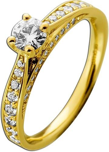 Ch.Abramowicz Brillantring 0.75ct Gold 585 14K Lab Grown Brillanten Diamanten IGI 17