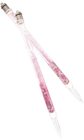 jojofuny 2stücke Glasfederhalter Für Kalligrafie Praktisch Und Farbig Dekorativer Kristallglasstift Zum Signieren Für Unterschreiben Schreiben Und Zeichnen