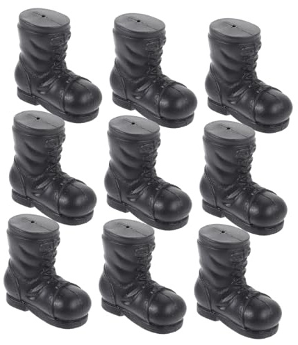 VERDANVERSE 10 Piezas Botas de Santa Claus para Decoración Navideña DIY Accesorios Festivos Detallados y Versátiles para Ambientar Fiestas de Navidad