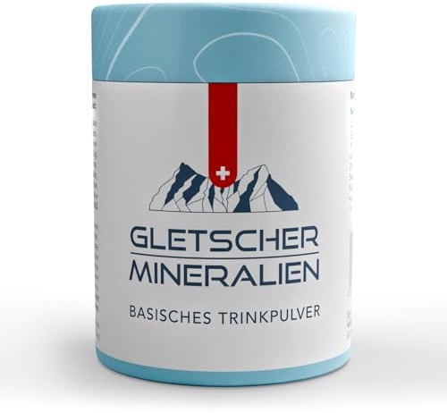 Gletschermineralien® Basenpulver - Mineralpulver des Gotthard Massivs - Premium Schweizer Mineralien Pulver - Naturreines Basenkonzentrat - Basenkur für Säure Basen Balance - 200g