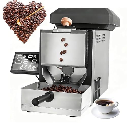 Home Coffee Roaster Machine, 700W Electric Coffee Bean Roasting Machine, 200g Capacity, Cooling Tray & Smoke Filter & Chaff Collector, Transparent Viewing Roasting Drum, Automatic Baking