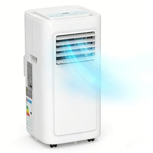 LEADZM Climatiseur Mobile Portable, Climatiseur d'Air Mobile 8000BTU，Contrôle Wi-Fi Intelligent,3-en-1 Déshumidificateur, Ventilateur, Minuterie 24h,Climatiseurs