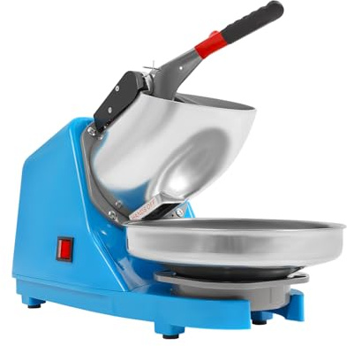 Elektrisk iskrossare 380 W iskrossare smoothie Maker 65 kg per timme, blå kommersiell iskross 2 200 rpm, iskross i rostfritt stål för restauranger, barer, fester