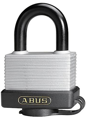 ABUS Vorhängeschloss Messing 70/45 gl.-6404 - gleichschließend - wetterfest - Messing-Schlosskörper - schlagzähe Kunststoffummantelung - ABUS-Sicherheitslevel 5 | Robustes Marine-Schloss mit Kunststoffummantelung, Drainage-Kanälen und Sicherheitslevel 5 für Boote, Tore und Ketten.