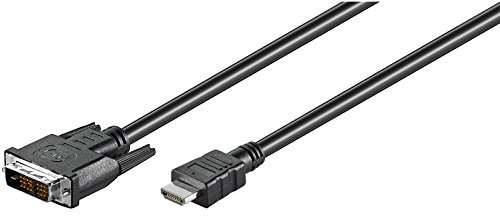 Ewent Adaptador de Cable de Alta Velocidad HDMI a DVI, Full-HD, 1080p, 5 Metros, Negro