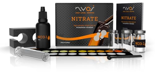 NYOS® Nitrate Reefer Testkit - Präziser Meerwassertest, Laborniveau, 40 Tests, hochwertige Glasprobenbehälter