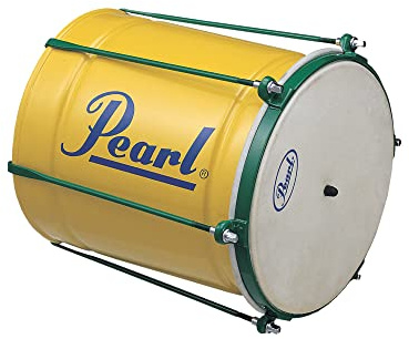 Pearl Brazilian Percussion Cuica, Yellow, Green and Blue, 10x8.5 (PBC80SS)