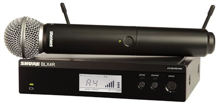 Shure BLX24R/SM58 Sistema de micrófono inalámbrico con micrófono vocal de mano SM58