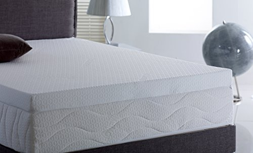 Memory Foam Mattress Topper with Cover, 4 inch (Single (90 x 190 cm))