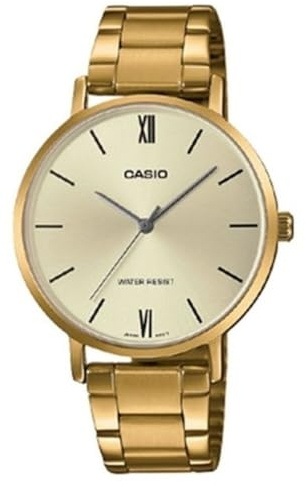 Casio Women's Quartz Dress Watch, Analog and Stainless Steel Gold - ltp-vt01g-9budf, Gold, Bracelet