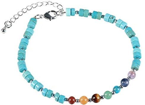 7 Chakra Perlen Armband Fusskettchen Heilstein Reiki Chakra Schmuck Damen