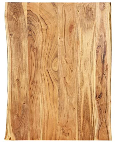 vidaXL Massivholz Tischplatte Baumkante Massivholzplatte Akazie 80x(50-60) x2,5cm