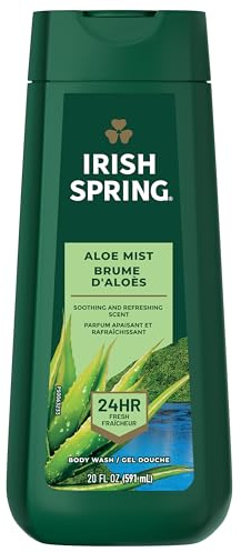 Irish Spring Lot de 4 gels douche gel douche pour homme, brume d'aloès, 591 ml