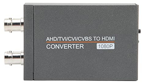 Goshyda Adattatore Convertitore AHD TVI CVI CVBS a HDMI, Full HD 720P 1080P 3MP 4MP 5MP 8MP, Connettore Video da BNC a HD, Splitter per Monitor HDTV DVR
