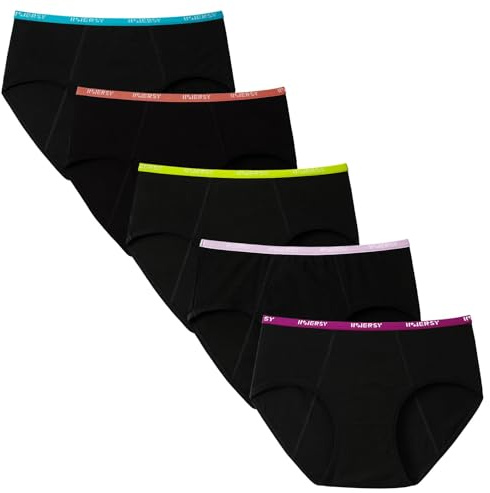 INNERSY Periodenunterschwäsche Mädchen Leichte Blutung 10-16 Jahre 5er Pack | Menstruationsunterwäsche Teenager Baumwolle, Menstruation Unterwäsche Teens, Auslaufsichere Unterhosen, Erste Periode, Schule