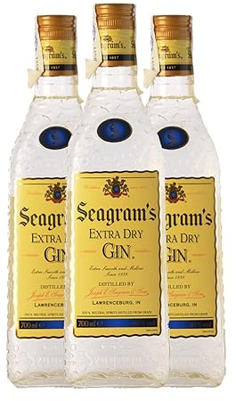 Ginebra Seagram's Extra Dry Gin 70 cl (Caja de 3 Botellas de 70 cl)