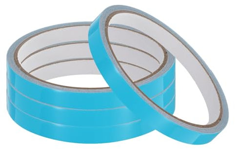 sourcing map 4 Rollos Cinta Brillante en Oscuridad 0.3 x 9.8' Cinta Adhesiva Fluorescente Cinta Luminosa para Escaleras Paredes Pasos Señal de Salida Decoración del Hogar Azul Cielo