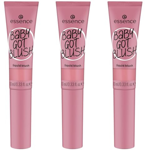 essence Baby Got Bluh Lot de 3 blush liquides, n° 30, nude, à séchage rapide, naturels, végétaliens, sans huile, sans paraben, sans particules de microplastique, 3 x 10 ml
