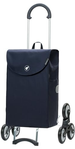 Andersen Einkaufstrolley - klappbar - 44 Liter - Treppensteiger | belastbar 40 kg - Stahlgestell - Trolley - Rad Ø 15 cm - Scala Shopper Walker blau