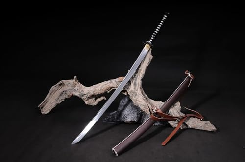 TEERMA 40 Zoll China Handmade Handschmieden Katana Schwert aus Hohem Mangan Stahl scharfes und echtes Katana China Schwert DS015