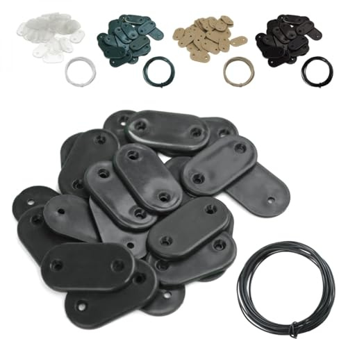 Linxor - Lot de 5 kits de fixation pour brise vue, canisse anti-UV - Plusieurs coloris disponibles