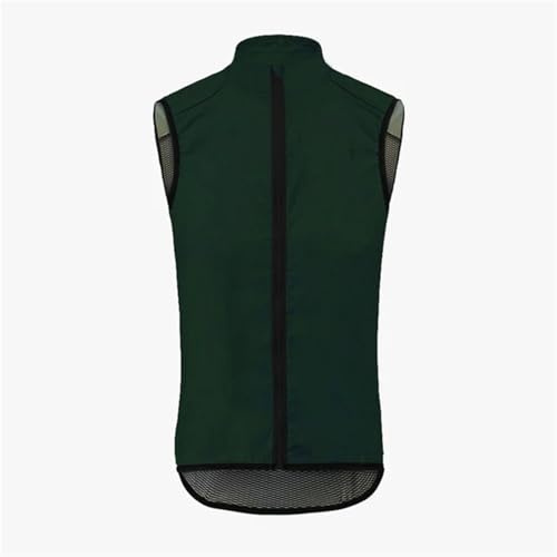 YGLEEULI Smanicato Ciclismo Gilet da Ciclismo Estivo Gilet da Ciclismo da Strada Gilet da Equitazione Ultraleggero Antivento for Uomo e Donna(Dark Green,EU-L)