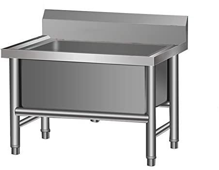 IUBGFTO Évier de vadrouille de Sol Commercial, Bassin de Service de vadrouille en Acier Inoxydable, évier de buanderie, Seau de vadrouille Utilitaire pour Cuisine/Restaurant/Entreprise/garages