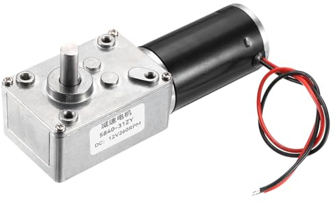 QUARKZMAN DC 12V 260 U/min Reversibler Schneckengetriebemotor Reduziermotor | Hochdrehmoment-Getriebebox Reduktions-Elektromotor, 8mm D-Form Welle, Für Kehrmaschinen Drucker Öfen