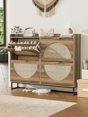 FiveWillowise Rattan Shoe Storage Cabinet is out of stock