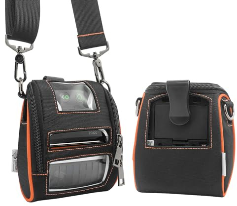 EXCEPRINT Carrying Case for Zebra ZQ320 ZQ310 ZQ220 - Portable Thermal Label Printer Bag with Shoulder Strap and Belt Clip, Easy Transport and Protection, Convenient Label Access