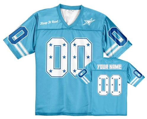 personalisiert Y2K American Football Trikot – Baggy 90er Hip-Hop Stil V-Ausschnitt Shirt – Personalisierbares Geschenk für Fans Herren Damen Kinder
