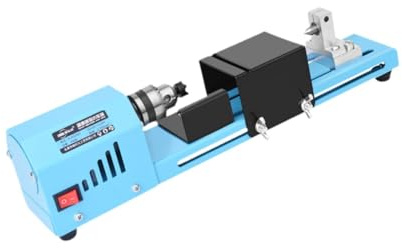 Macchina per tornio per progetti di lavorazione del legno su Benchtop Mini macchina per incisione fai da te Motore cuscinetto 150 W Testa mandrino di precisione 0,6-6,5 mm Gamma di serraggio